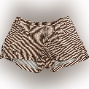 Liz Claiborne Tan and Cream Striped Shorts